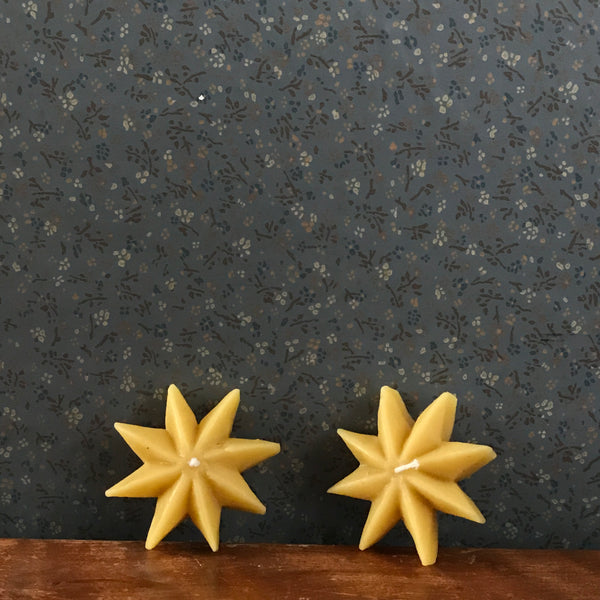 pure beeswax floating star candles