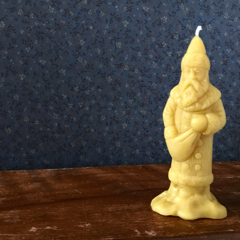 father christmas beeswax candle