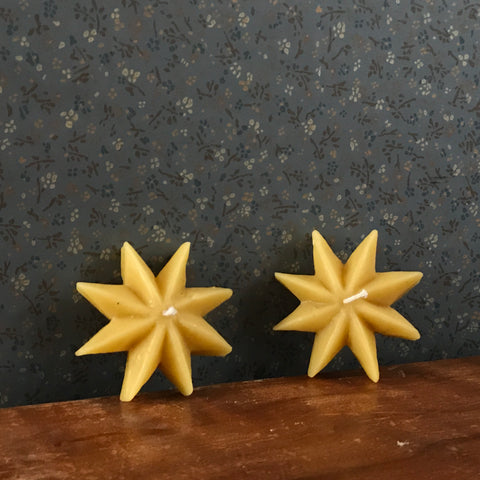 pure beeswax floating star candles