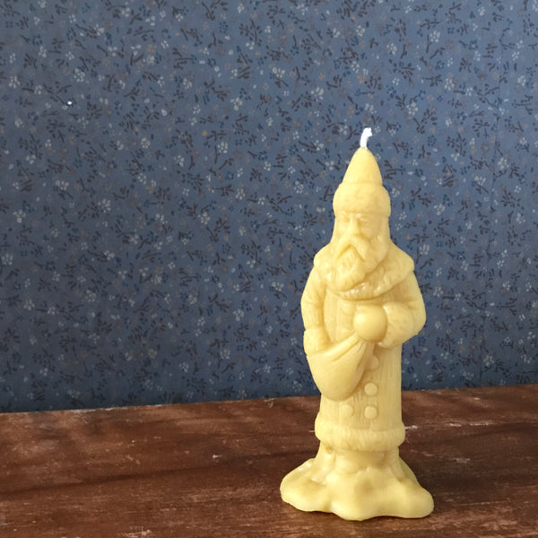father christmas beeswax candle