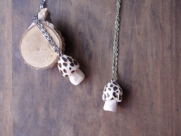 morel toadstool pendant necklace -accessory- prettydreamer - 5